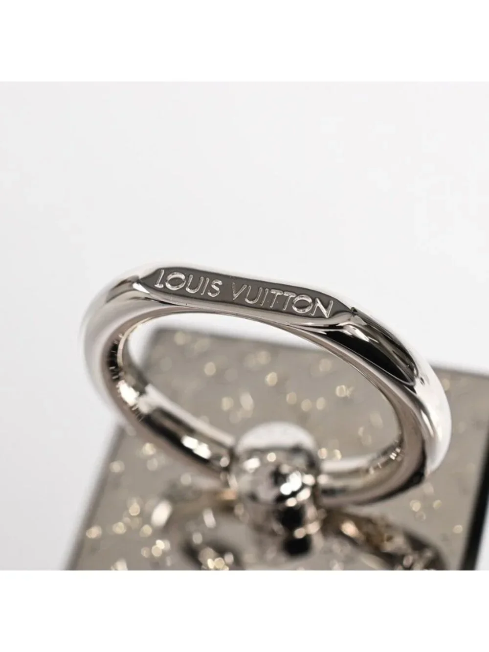 Louis Vuitton Support Telephone Nanogram Keychain Silver